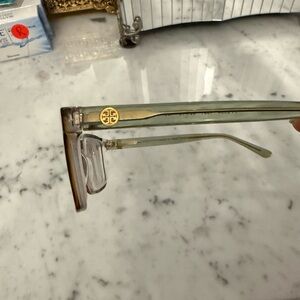 Tory Burch Translucent Green and Brown Square Optical Frames